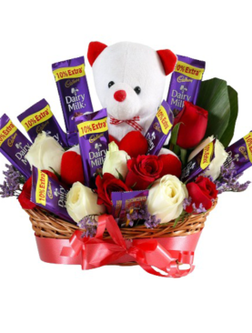 Chocolate Basket With Teddy