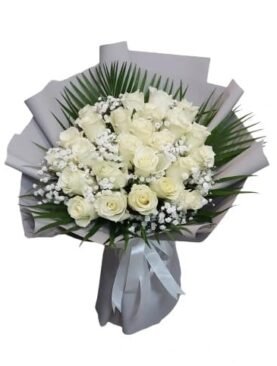 White Roses Bouquet Anniversary