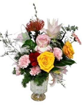 Vase Flower Arrangement For Anniversary